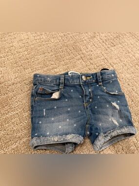 Old Navy Blue Denim Star Print Cutoff Shorts